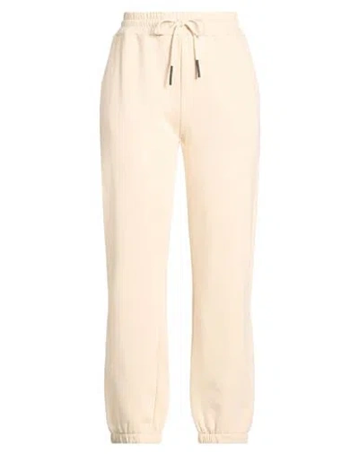 Ottod'ame Woman Pants Ivory Size 10 Cotton In Neutral