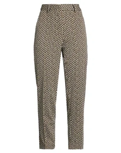 Ottod'ame Woman Pants Ivory Size 8 Polyester, Viscose, Polyamide, Elastane In Black