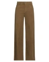 Ottod'ame Woman Pants Khaki Size 31 Organic Cotton, Elastane In Brown