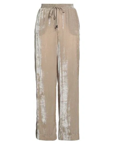 Ottod'ame Woman Pants Khaki Size 8 Rayon, Polyamide In Beige