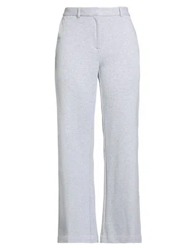 Ottod'ame Woman Pants Light Grey Size 10 Polyester, Cotton In Multi