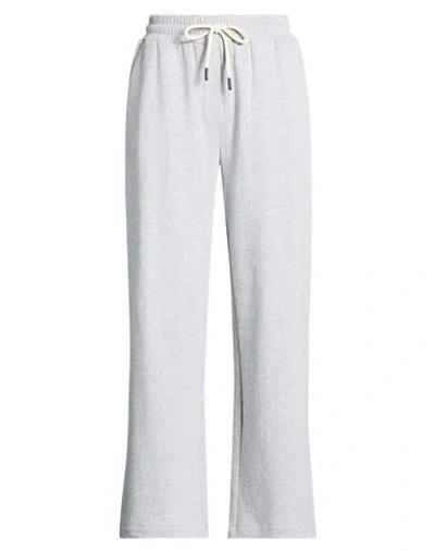 Ottod'ame Woman Pants Light Grey Size 12 Cotton In White