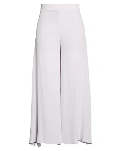 Ottod'ame Woman Pants Light Grey Size 6 Acetate, Silk