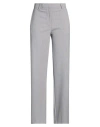 Ottod'ame Woman Pants Light Grey Size 6 Polyester, Viscose, Elastane In Gray