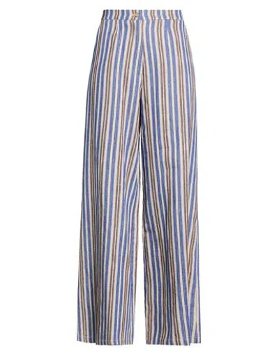 Ottod'ame Woman Pants Light Grey Size 8 Linen, Cotton, Polyester In Gray