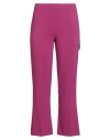 Ottod'ame Woman Pants Magenta Size 4 Polyester, Viscose, Elastane In Purple