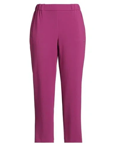 Ottod'ame Woman Pants Magenta Size 8 Polyester, Viscose, Elastane
