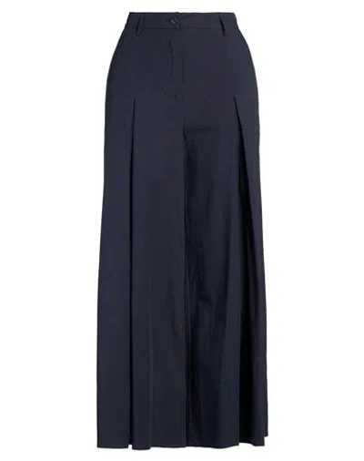 Ottod'ame Woman Pants Midnight Blue Size 10 Cotton