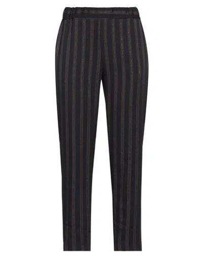 Ottod'ame Woman Pants Midnight Blue Size 10 Viscose, Wool, Acetate, Lurex