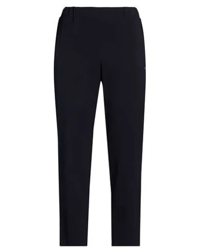 Ottod'ame Woman Pants Midnight Blue Size 12 Polyester, Viscose, Elastane In Black