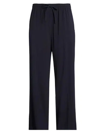 Ottod'ame Woman Pants Midnight Blue Size 12 Polyester, Viscose, Elastane