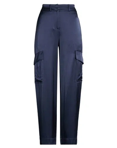 Ottod'ame Woman Pants Midnight Blue Size 12 Viscose