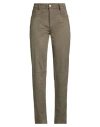 Ottod'ame Woman Pants Military Green Size 10 Polyester, Elastane