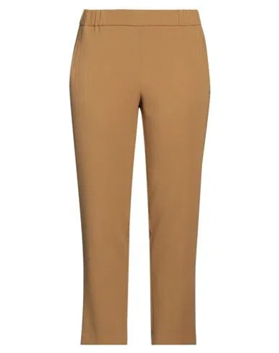 OTTOD'AME OTTOD'AME WOMAN PANTS MUSTARD SIZE 8 POLYESTER, VISCOSE, ELASTANE