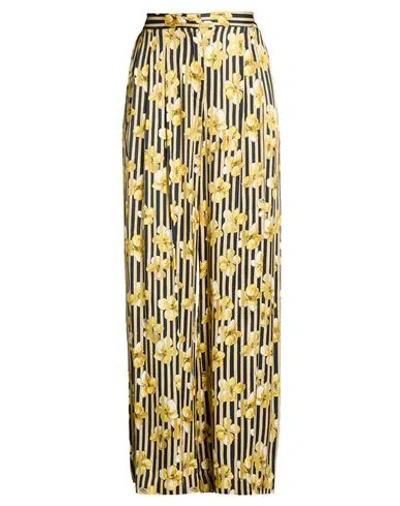 Ottod'ame Woman Pants Mustard Size 8 Viscose In Multi