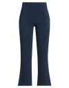 Ottod'ame Woman Pants Navy Size 12 Polyester, Viscose, Elastane