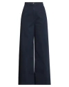Ottod'ame Woman Pants Navy Size 6 Cotton, Elastane In Blue