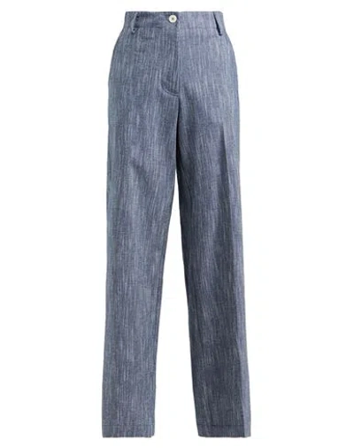 Ottod'ame Woman Pants Navy Size 8 Cotton, Polyester