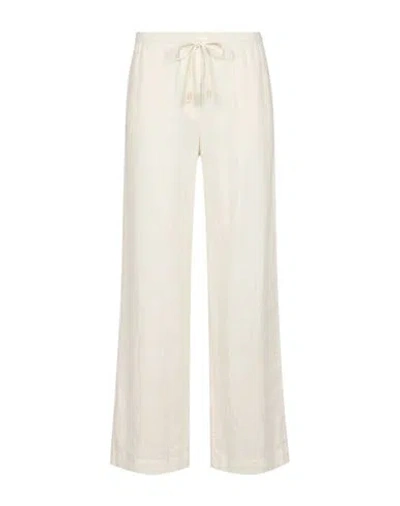 Ottod'ame Woman Pants Off White Size 10 Linen