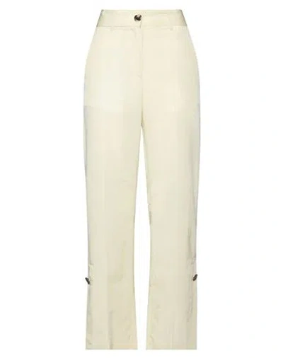Ottod'ame Woman Pants Pastel Yellow Size 4 Polyamide, Linen, Cotton, Acetate, Viscose