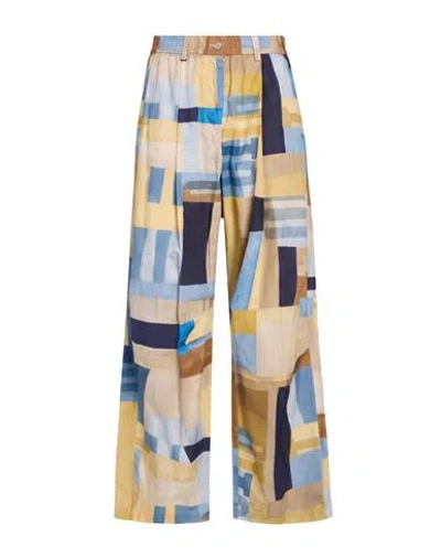Ottod'ame Woman Pants Pastel Yellow Size 8 Cotton In Multi