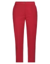 OTTOD'AME OTTOD'AME WOMAN PANTS RED SIZE 6 POLYESTER, VIRGIN WOOL, ELASTANE