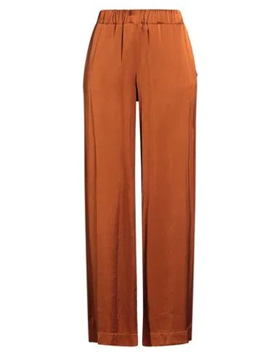 Ottod'ame Woman Pants Rust Size 4 Viscose In Brown