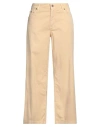 Ottod'ame Woman Pants Sand Size 32 Cotton, Elastane In Beige