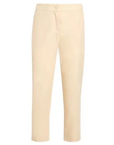 Ottod'ame Woman Pants Sand Size 4 Cotton In Yellow