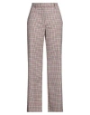 Ottod'ame Woman Pants Tan Size 6 Polyester, Viscose, Elastane