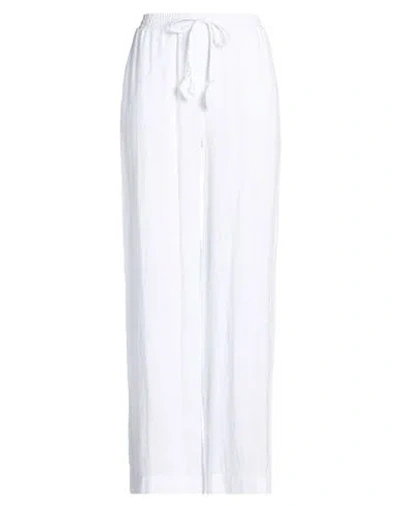 Ottod'ame Woman Pants White Size 10 Linen