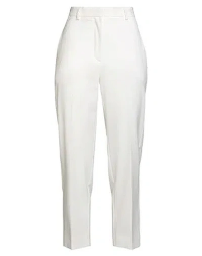Ottod'ame Woman Pants White Size 2 Polyester, Viscose, Elastane