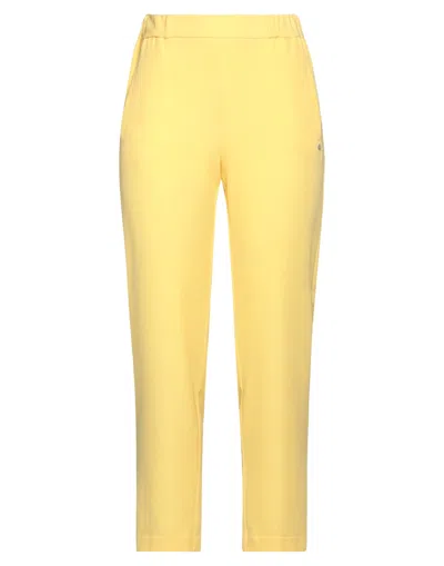 Ottod'ame Woman Pants Yellow Size 2 Polyester, Elastane