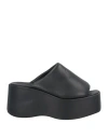 Ottod'ame Woman Sandals Black Size 8 Textile Fibers In Black