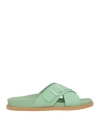 Ottod'ame Woman Sandals Light Green Size 6 Leather