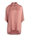 Ottod'ame Woman Shirt Antique Rose Size 12 Viscose In Pink