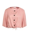 Ottod'ame Woman Shirt Antique Rose Size 6 Linen In Pink