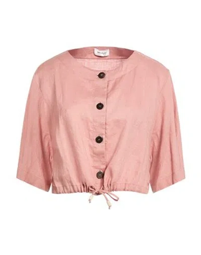 Ottod'ame Woman Shirt Antique Rose Size 6 Linen In Pink