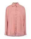 Ottod'ame Woman Shirt Antique Rose Size 12 Linen In Pink