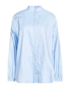 Ottod'ame Woman Shirt Azure Size 10 Cotton