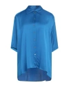 Ottod'ame Woman Shirt Azure Size 10 Viscose In Blue
