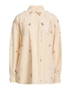 Ottod'ame Woman Shirt Beige Size 8 Cotton