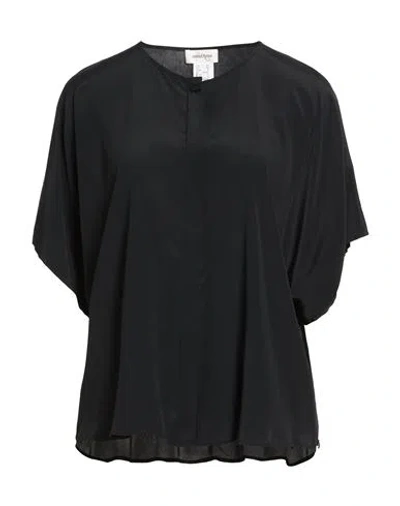 Ottod'ame Woman Shirt Black Size 10 Acetate, Silk