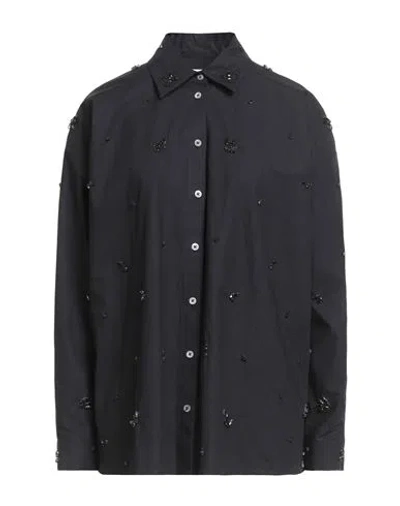 Ottod'ame Woman Shirt Black Size 10 Cotton