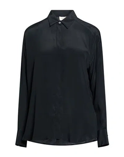Ottod'ame Woman Shirt Black Size 4 Acetate, Silk