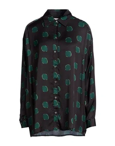 Ottod'ame Woman Shirt Black Size 6 Viscose In Gray