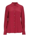 Ottod'ame Woman Shirt Brick Size 10 Acetate, Silk
