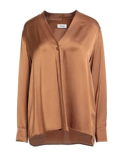 Ottod'ame Woman Shirt Brown Size 12 Viscose