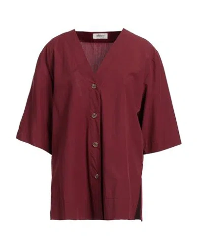 Ottod'ame Woman Shirt Burgundy Size 8 Cotton In Red