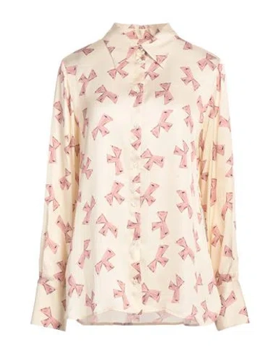 Ottod'ame Woman Shirt Cream Size 10 Viscose In White